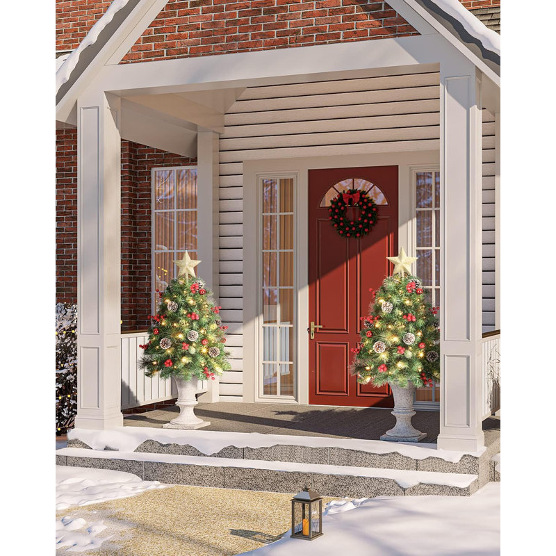 Outdoor christmas tree for porch hotsell